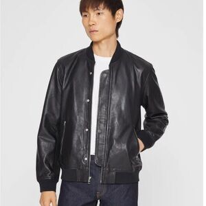 Club Monaco leather bomber jacket